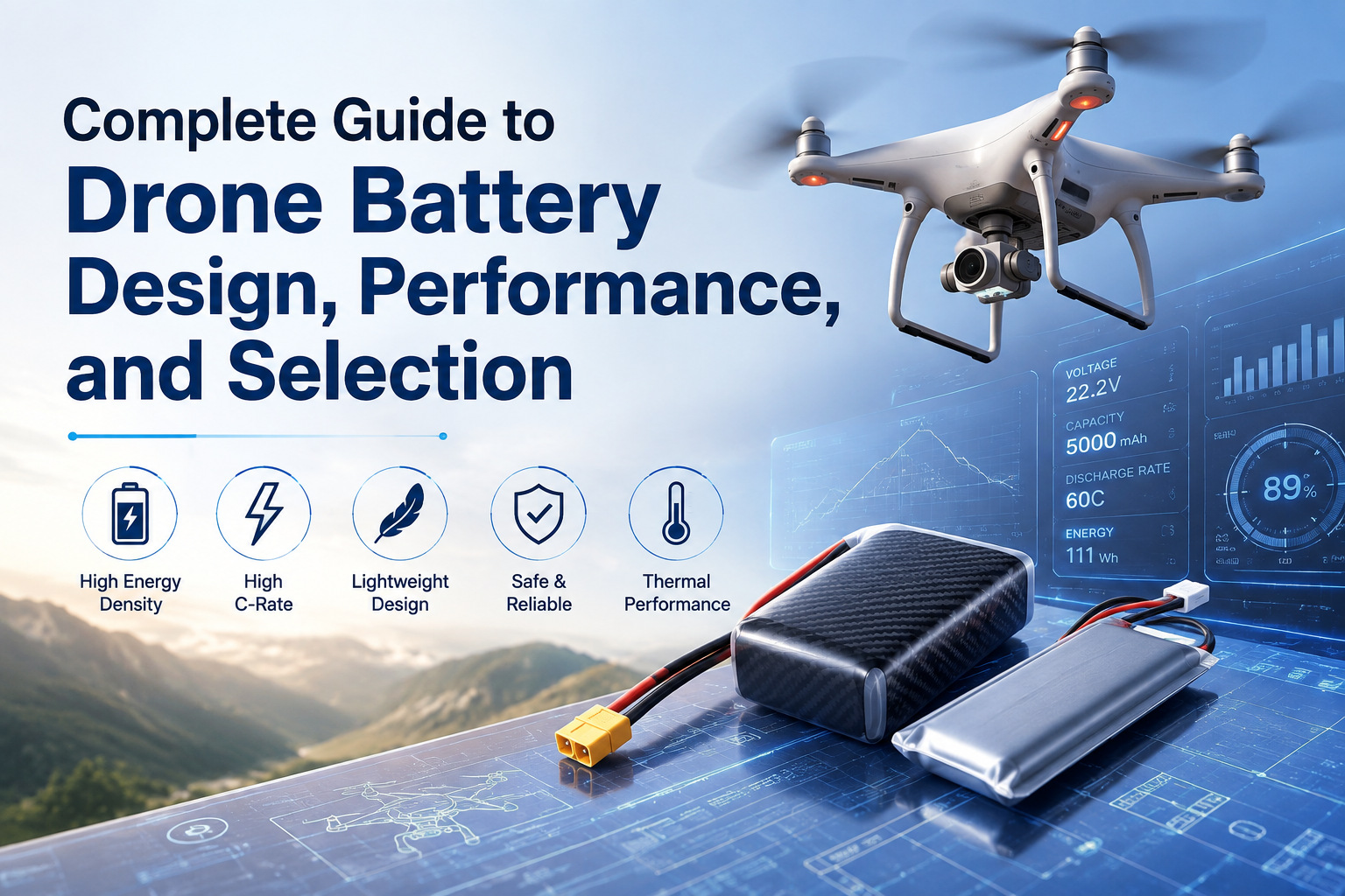 Complete Guide to Drone Battery Design, Performance, and Selection